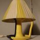 Small ceramic vintage candlestick lamp by Vallauris