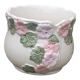 Pot cover in slurry floral pattern purple and pink