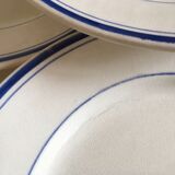 set of 9 flat plates of iron earth in 1920 Grigny fillets