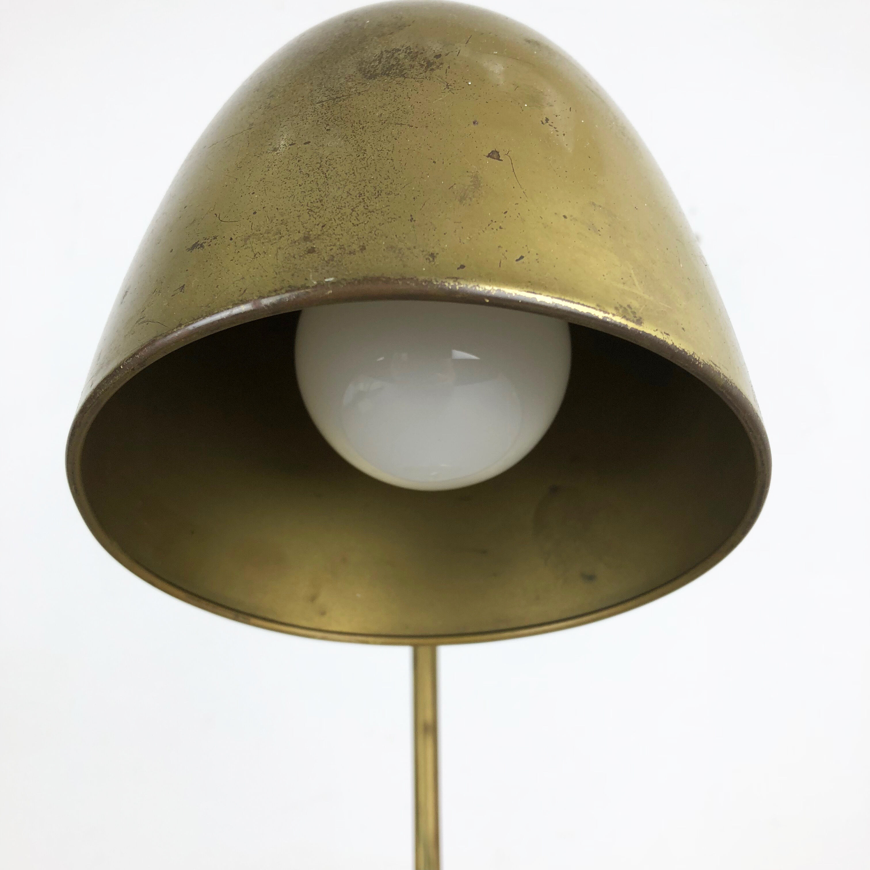 Original modernist brass metal table light made by Cosack attributed, Germany