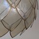 Pair of Lotus mother-of-pearl pendant lights