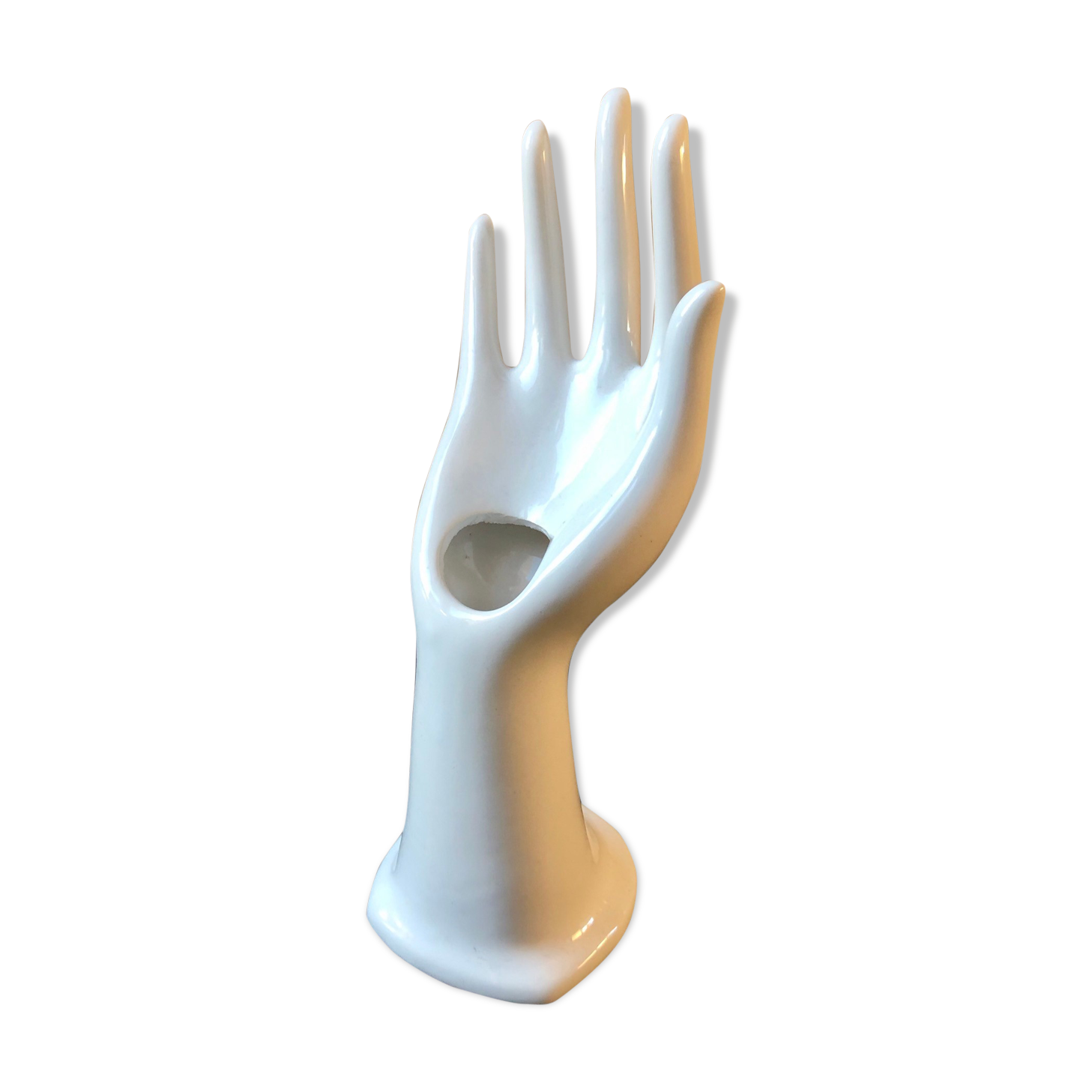 White ceramic hand-made vase by original 70s JMR