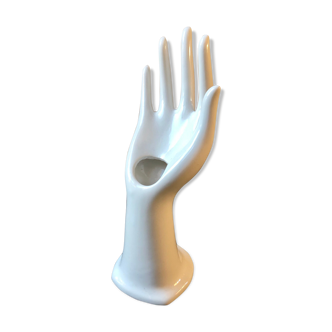 White ceramic hand-made vase by original 70s JMR