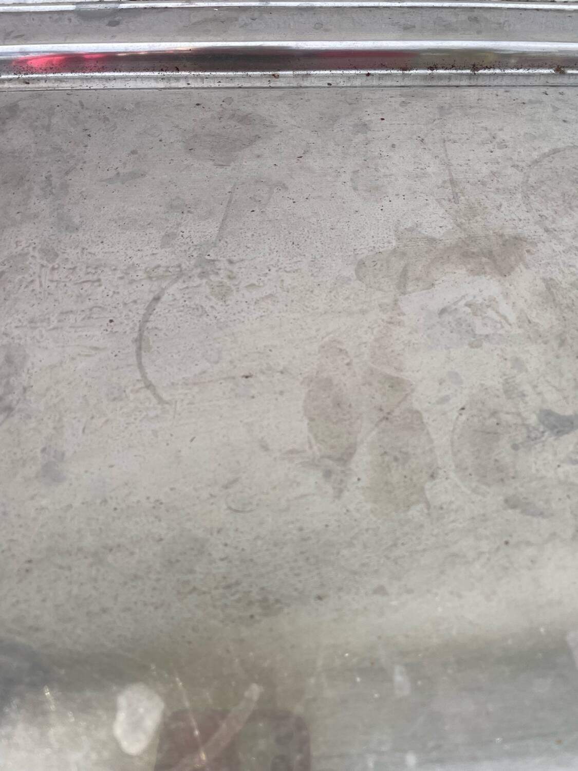 Rectangular silver metal tray