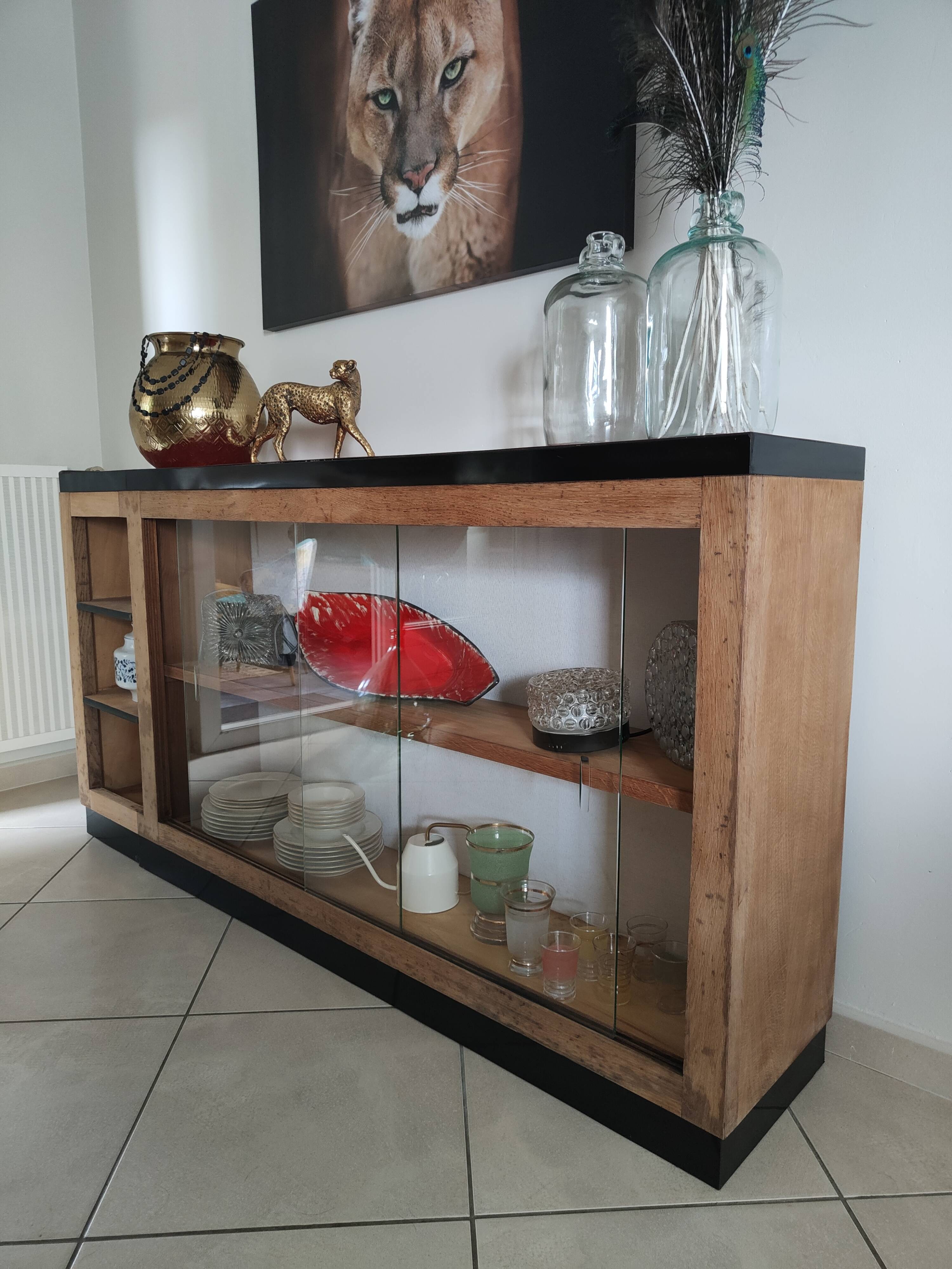 Solid wood cobbler's display case