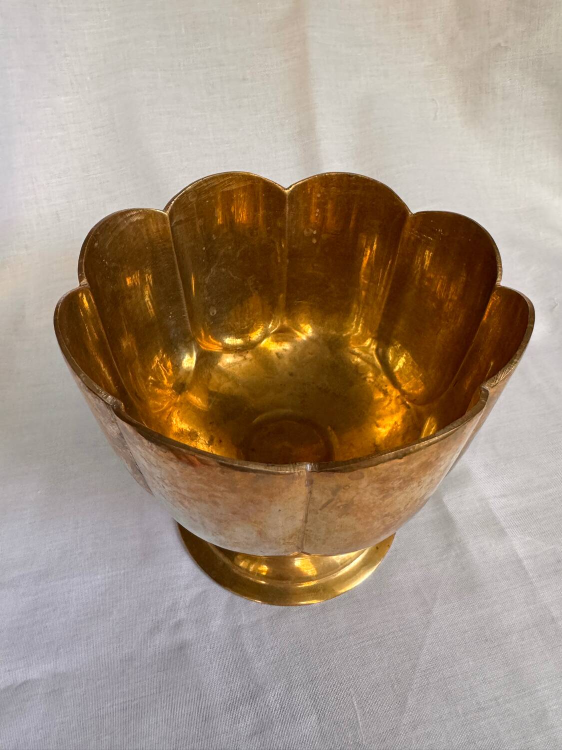 Brass footed bowl