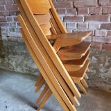 Set of four theatre chairs 1960