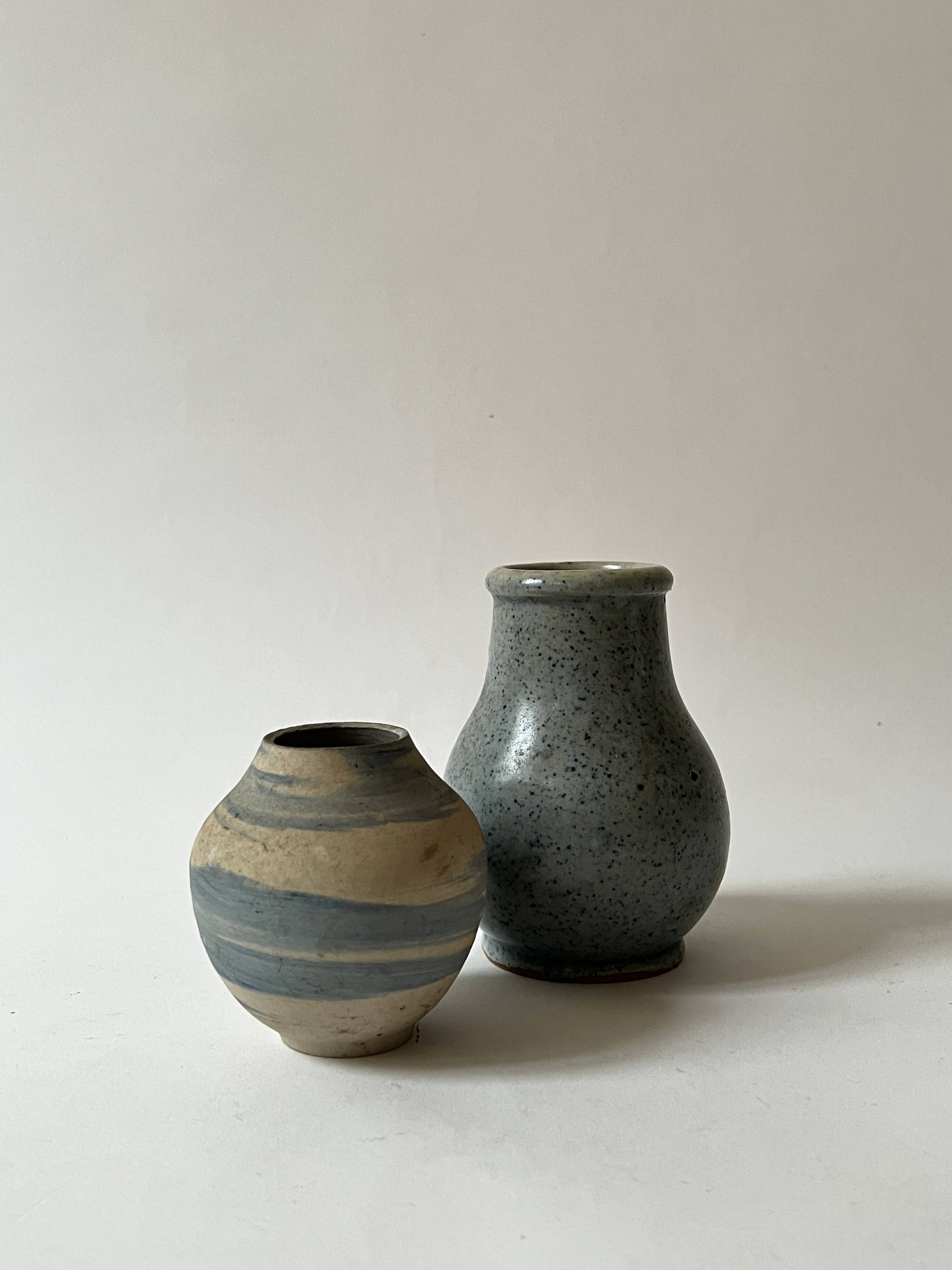 Set of 2 handmade ceramic vases