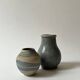Set of 2 handmade ceramic vases