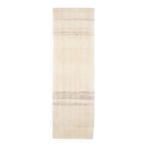 Vintage Turkish Hand-Knotted Wool Cotton Beige Kilim Runner Rug 120x380