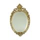 Miroir en laiton français à crête dorée style baroque Louis XV des années 1950