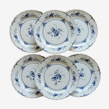 Set 6 assiettes plates Echt Kobalt