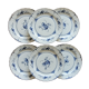 Set 6 flat plates Echt Kobalt