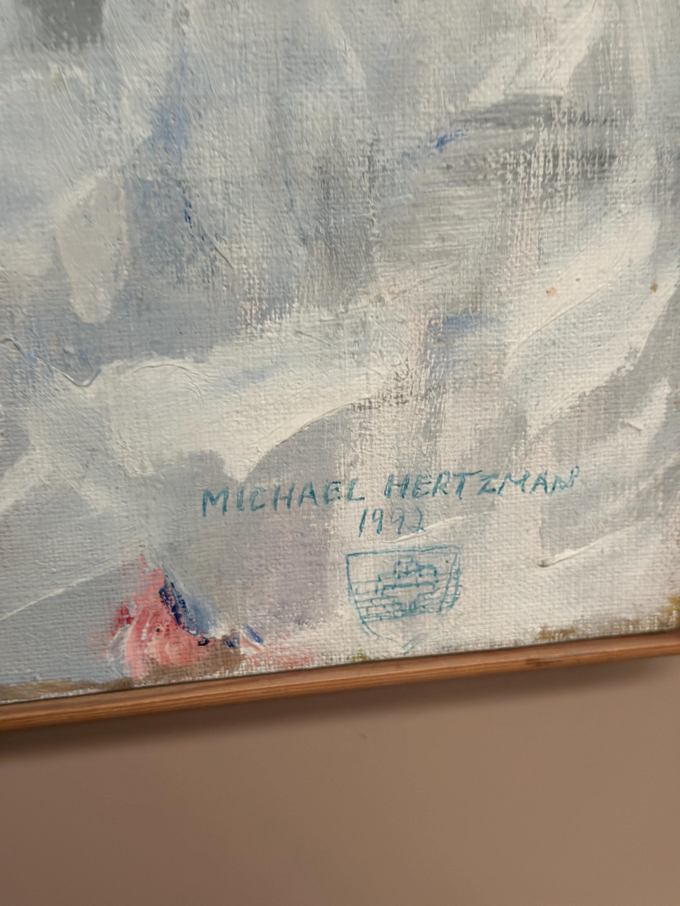 Huile sur toile suédoise – « Silhouette du bateau » par Michael Hertzman