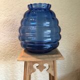 Vase bleu style art deco