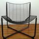 Black metal armchair design by Niels Gammelgard, new edition Ikea