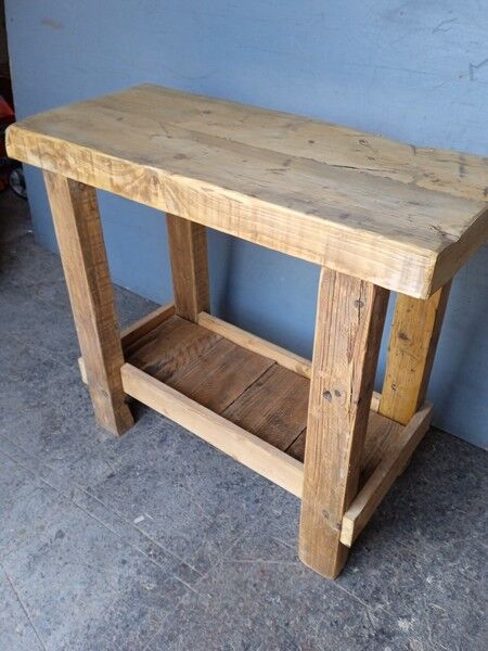 Solid wood work table
