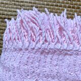 Vintage tuft caterpillar pink bedspread 160x220