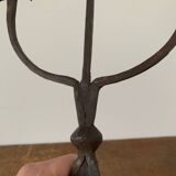 Brutalist Iron Candle Holder Circa 1970 Vintage