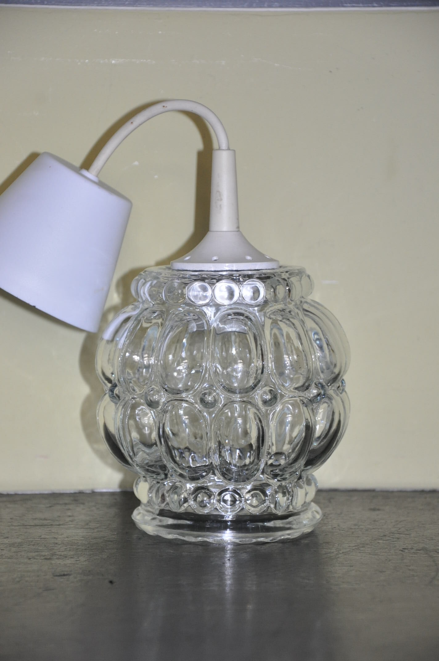 Vintage glass pendant lamp
