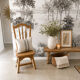 Renovated antique solid oak chair