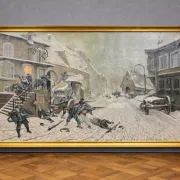 According to Alphonse de Neuville by J. Véray – "The Dawn Attack" (1870)