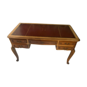 Bureau de style Louis XV dessus cuir