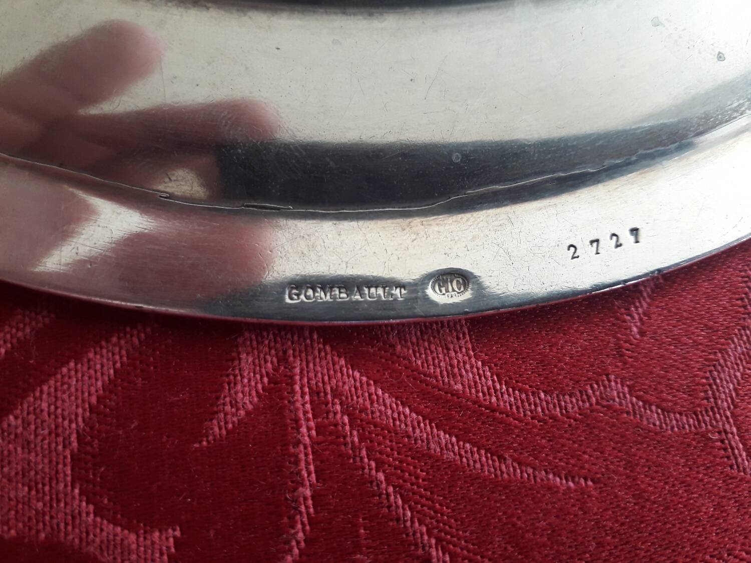 Plat service argent orfèvre Gombault