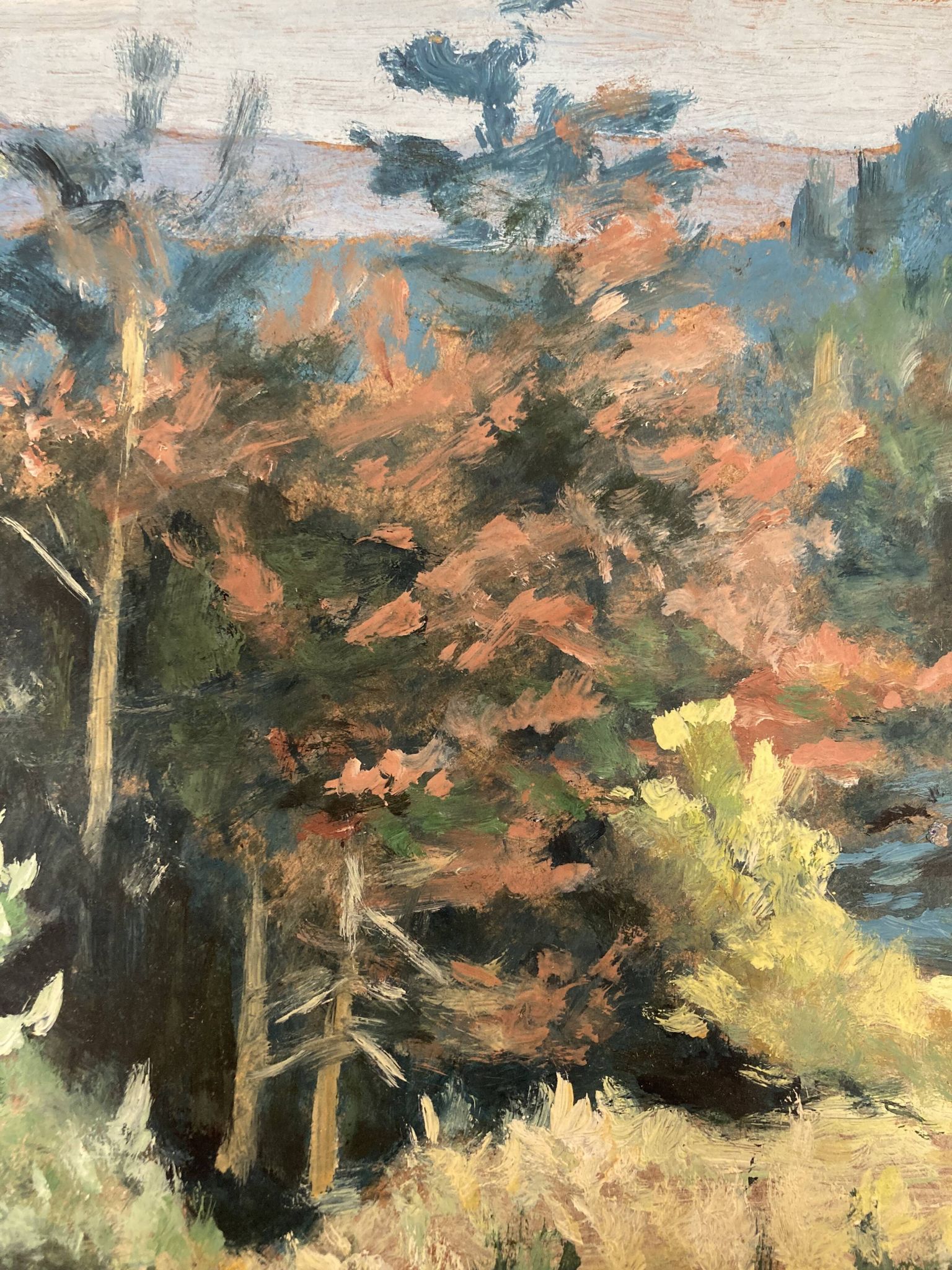 Oil on vintage panel signed