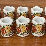 Set of ten 1950s design candle holders.