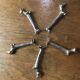 Set of five vintage basset hound knife holders