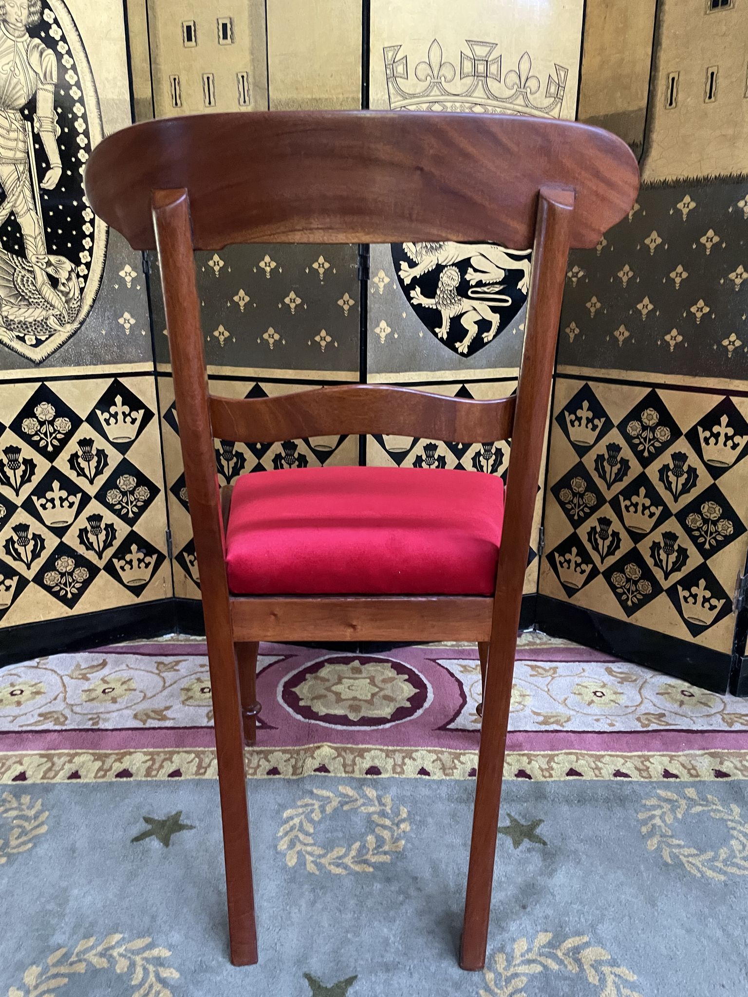 Suite of 6 english mahogany chairs 19th restored