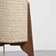 Lampadaire « Rocket » en bois, laiton et fibres, vers 1960