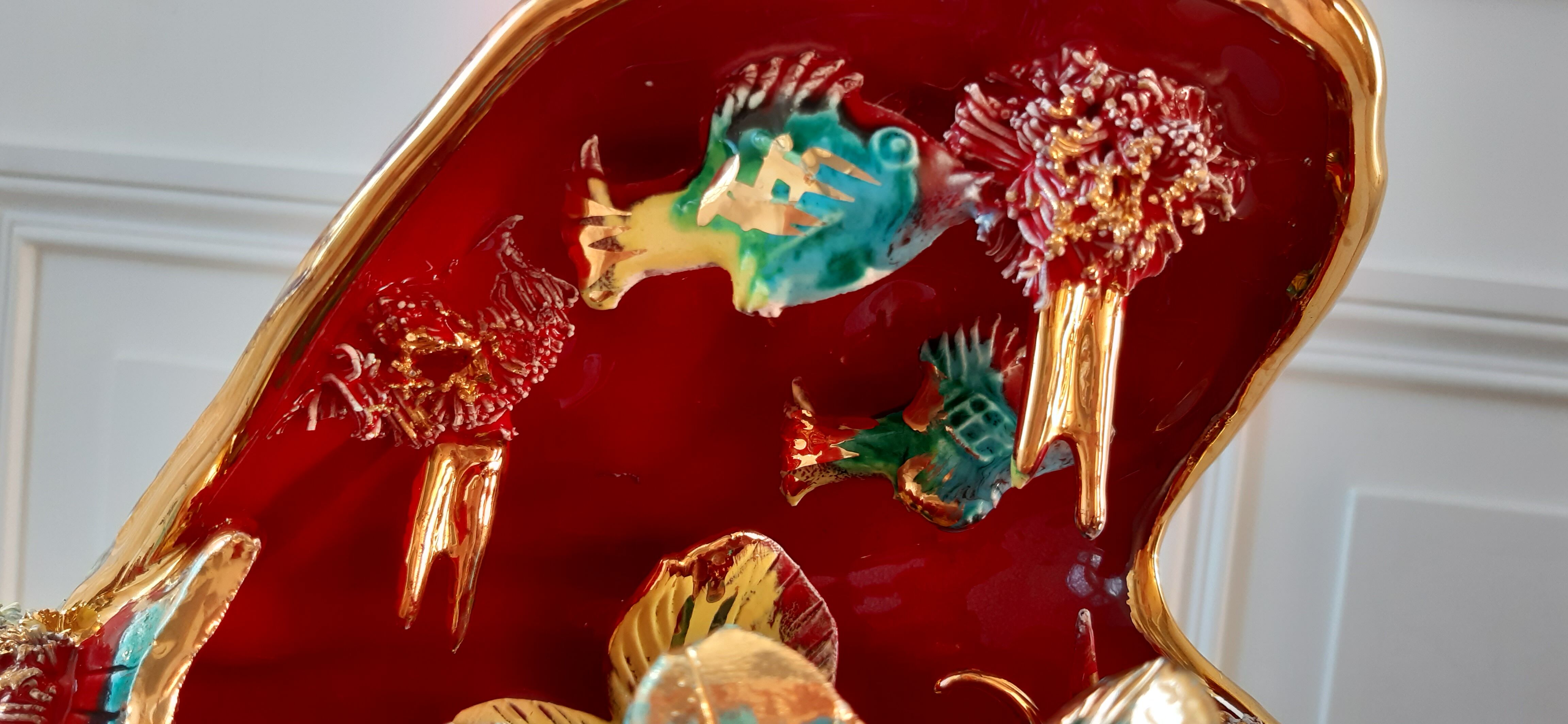 Shell lamp oysters Vallauris 70s