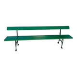 Grand banc de jardin bois et fonte l 224 cm