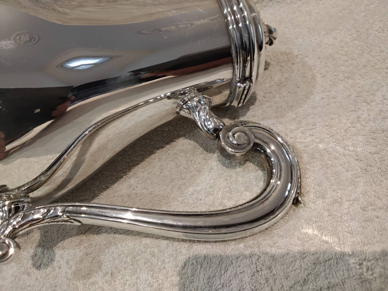 Silver-plated metal coffee pot by Christofle silversmiths, Marly model