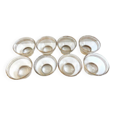 Set of 8 Glasses Coupes Bowls Champagne Alcohol Vintage Crystal Design