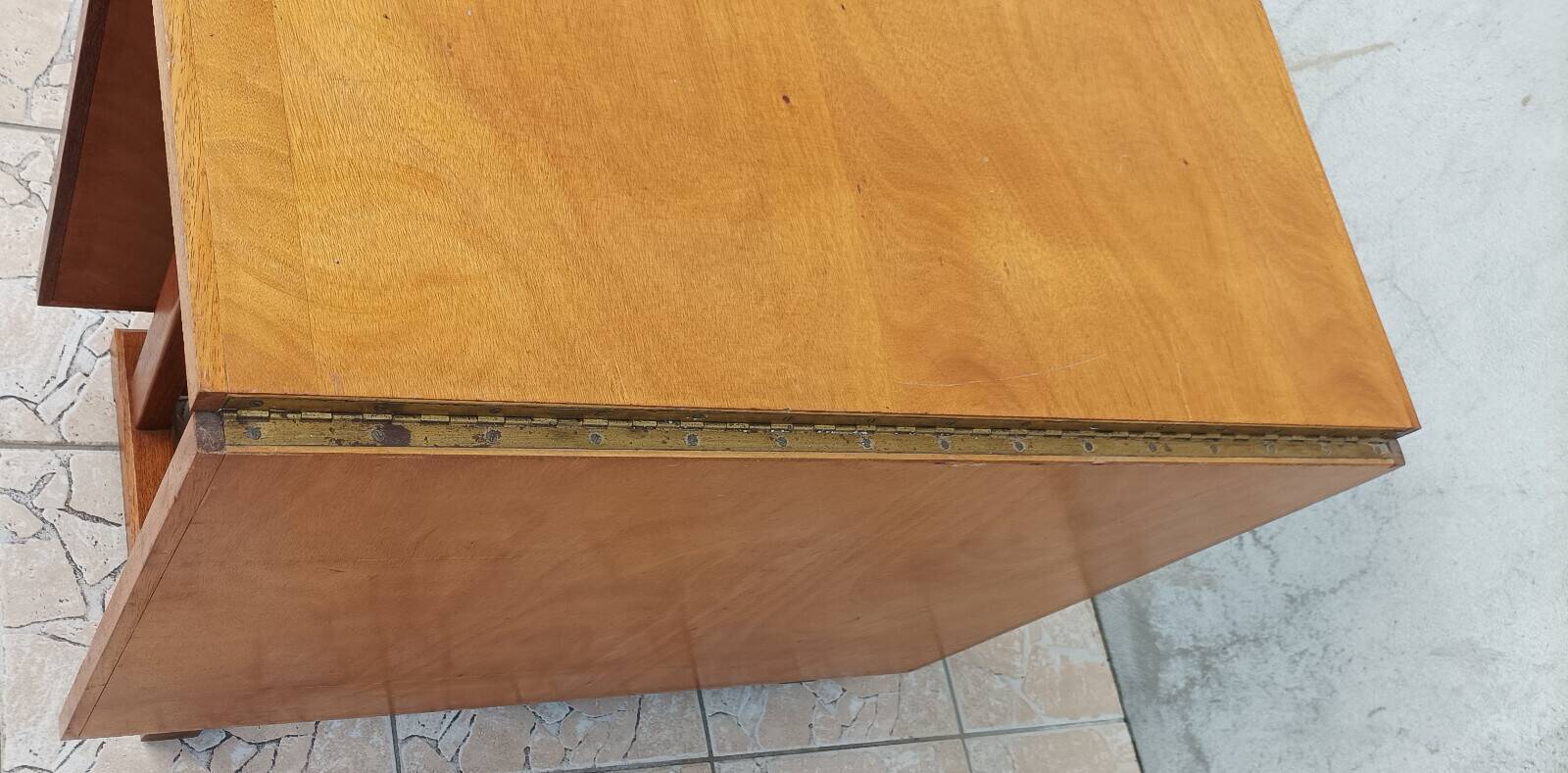 Folding table in beech from 1950