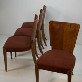 Art Deco Dining Chairs H-214 by Jindrich Halabala for UP Závody, Set of 4