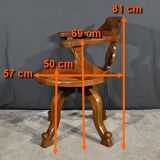 Fauteuil Pivotant en Noyer, époque Victorienne, Angleterre – 2ème partie XIXe