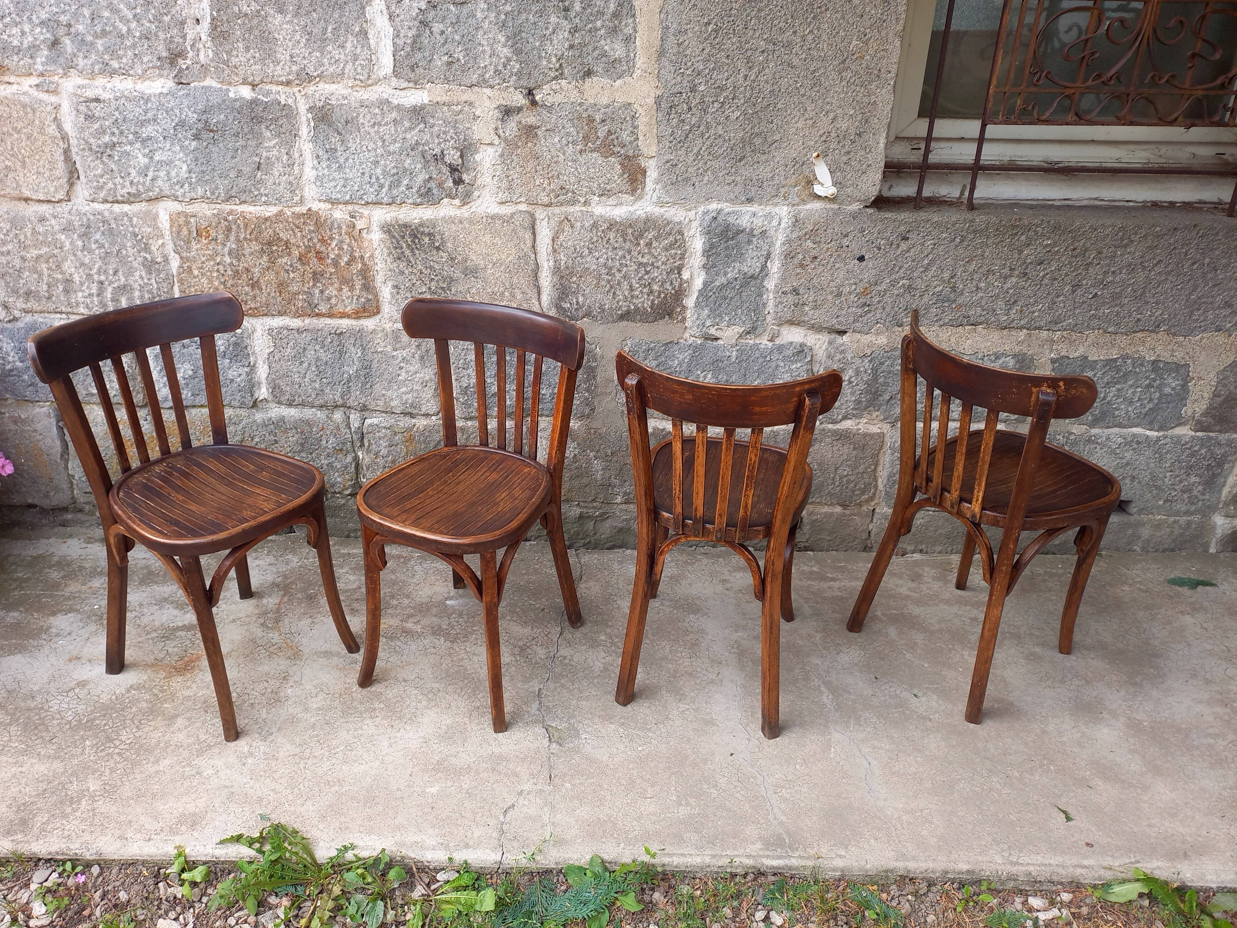Set de 4 chaises bistrot Baumann