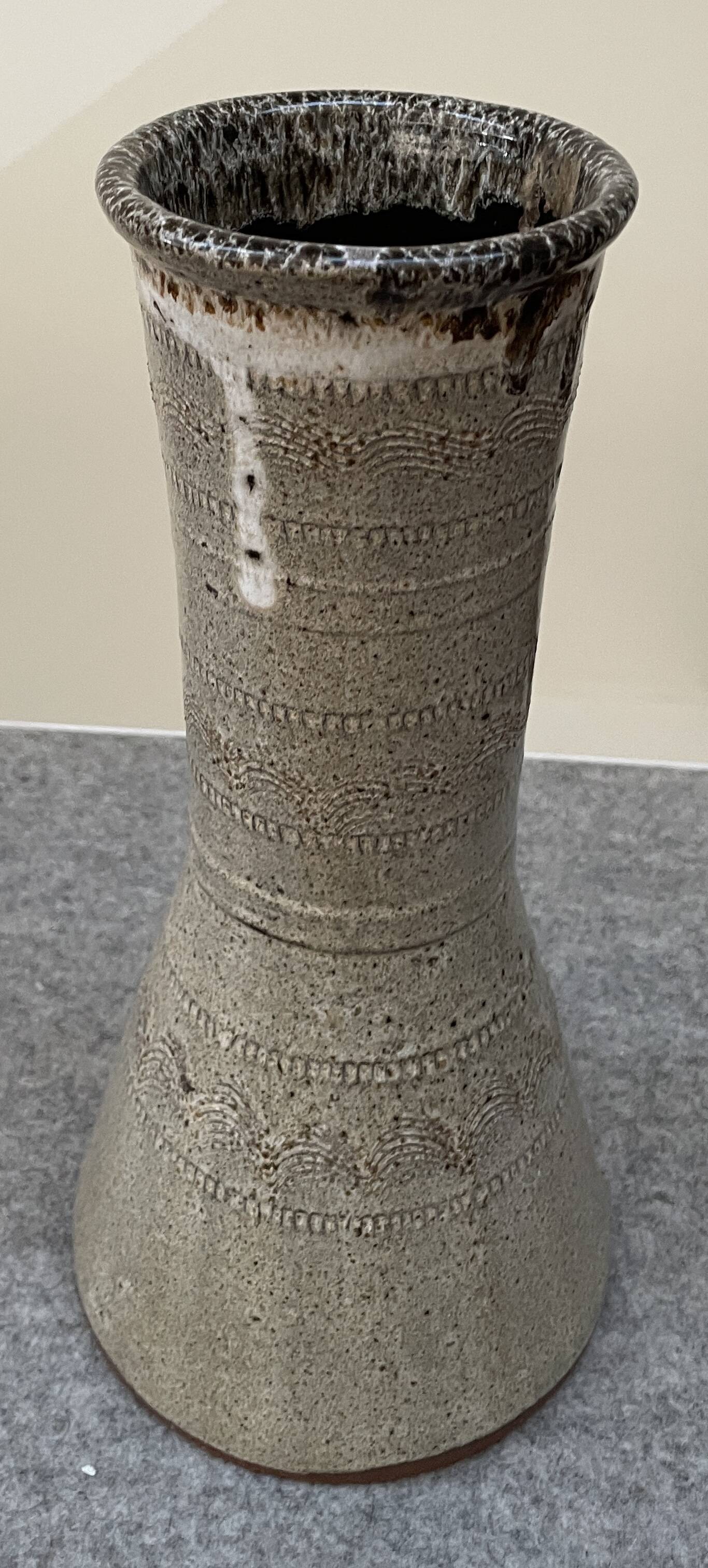 Glazed stoneware vase, 1960s-70s