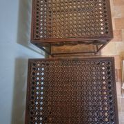 Lot de 2 tables de chevet en métal