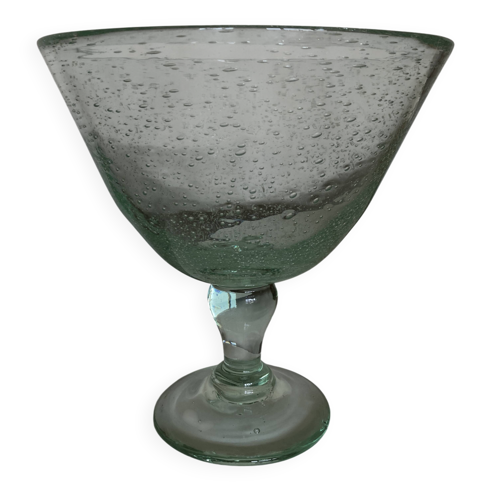 Biot centerpiece on a celadon XXL pedestal, 1960, signed