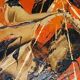 Abstract Materic Oil on Canvas Signed DE ROSA 1997 80x80cm