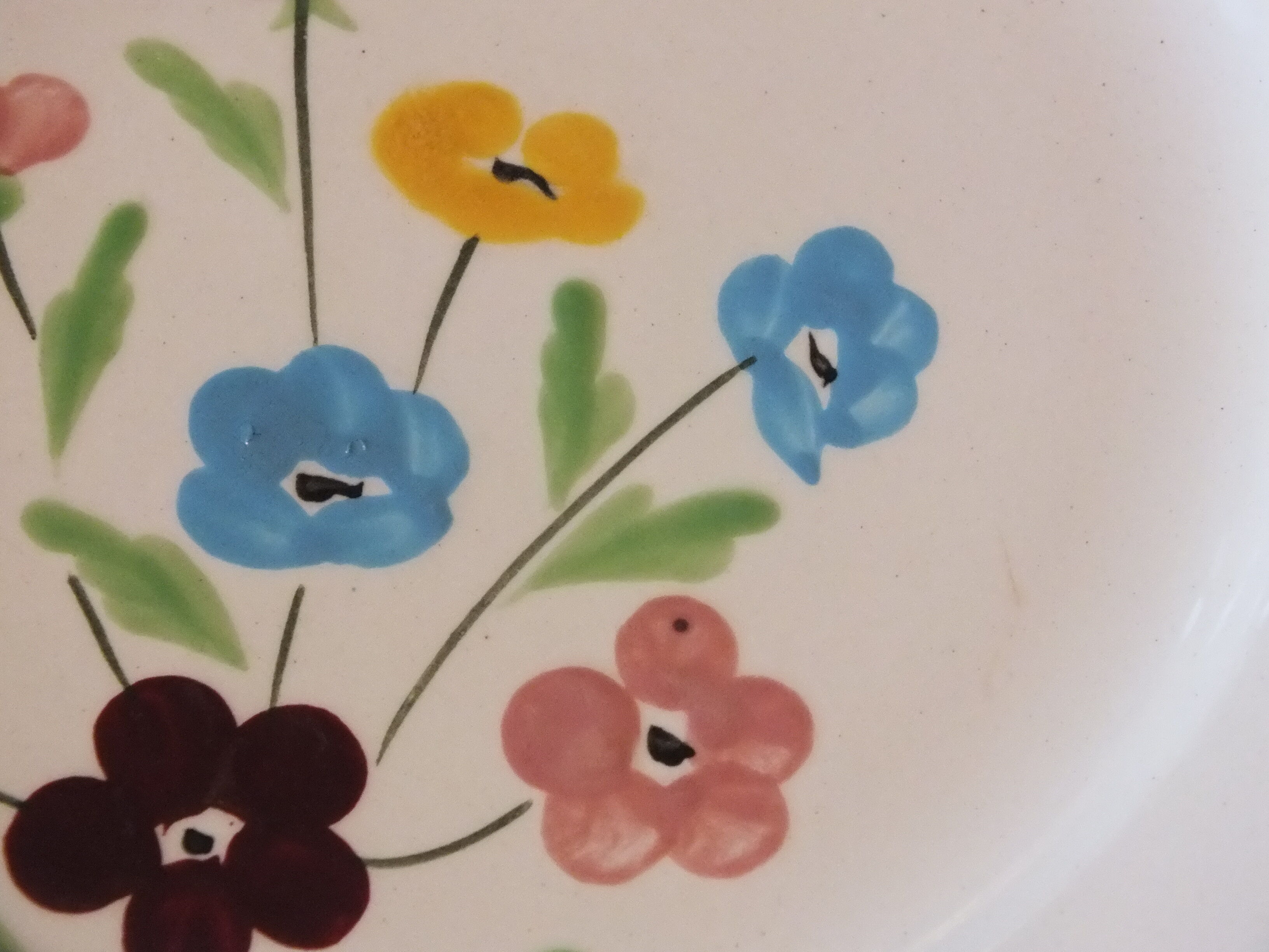 6 flat plates from the 50s Salins model Jocelyne