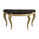 Louis XV style console in carved wood with waxed black wood top