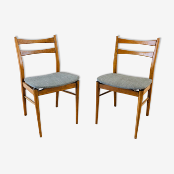 Pair of scandinavian chairs in teak 1960
