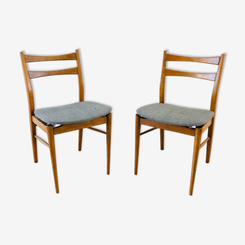 Paire de chaises scandinave en teck 1960