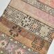 Tapis Runner Vintage Patchwork, Motifs Tribaux, Tons Pastel & Terre, 66x265 cm